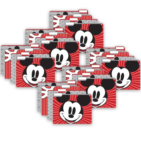 Eureka Mickey Mouse Throwback File Folders, 4 Designs per Set, 24PK 866443